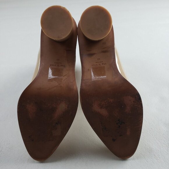 Rag & Bone Wiley High Boot Womens 10 EU 40 Beige Patent Leather Ankle Heeled - Picture 12 of 14